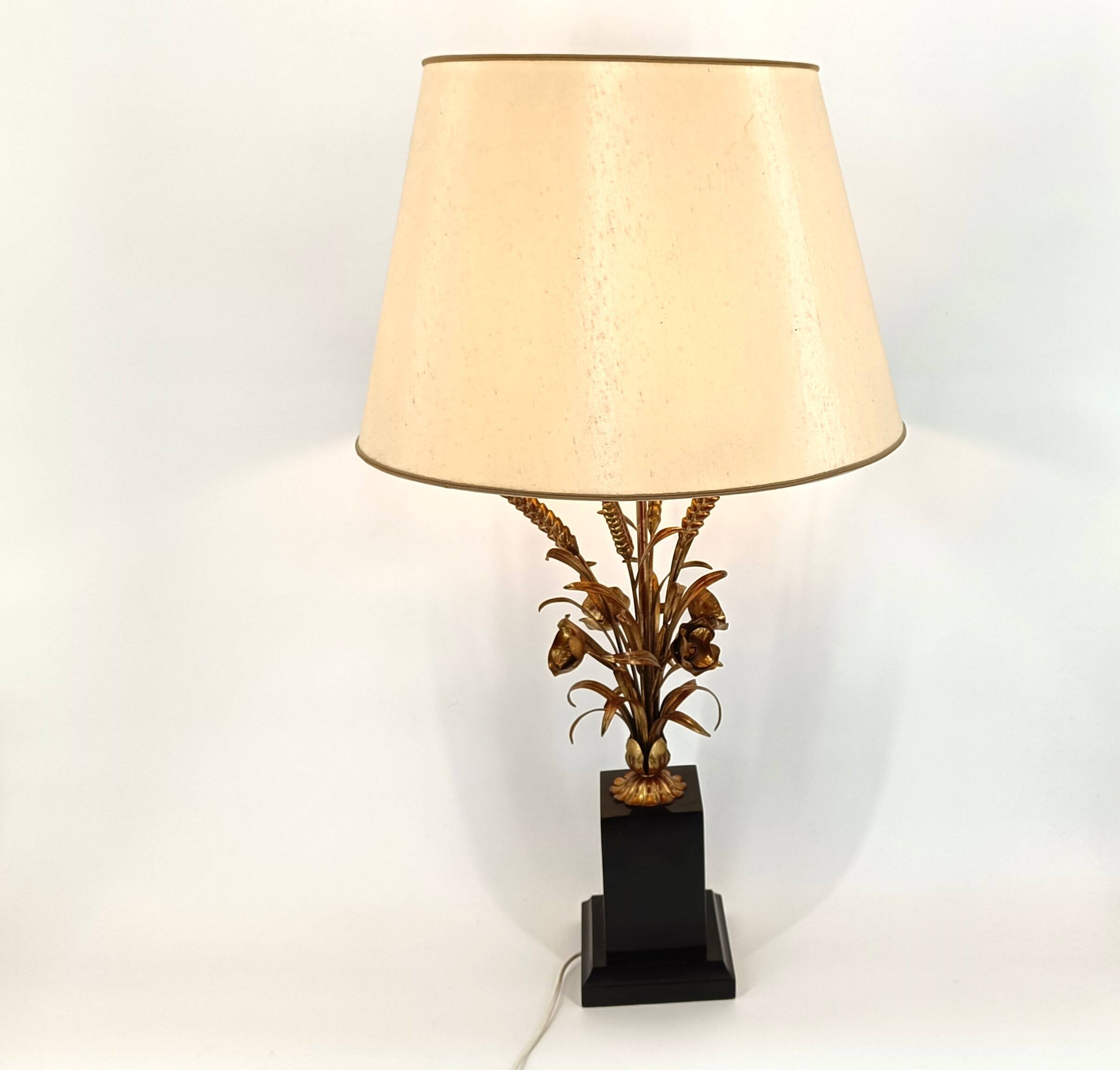 Vintage sheaf of wheat table lamp - 1960s