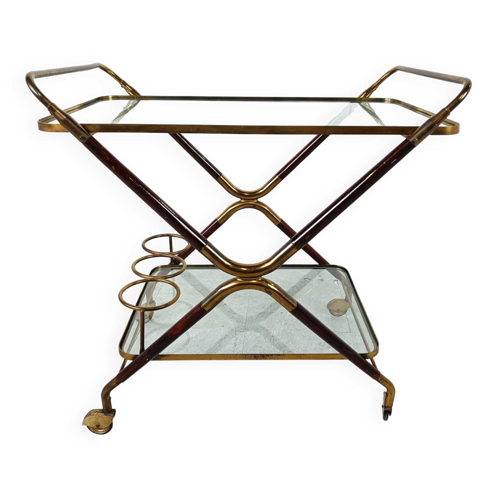 Chariot de service italien vintage par Cesare Lacca, 1950