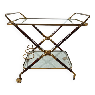 Vintage italian serving trolley style Cesare Lacca, 1950s