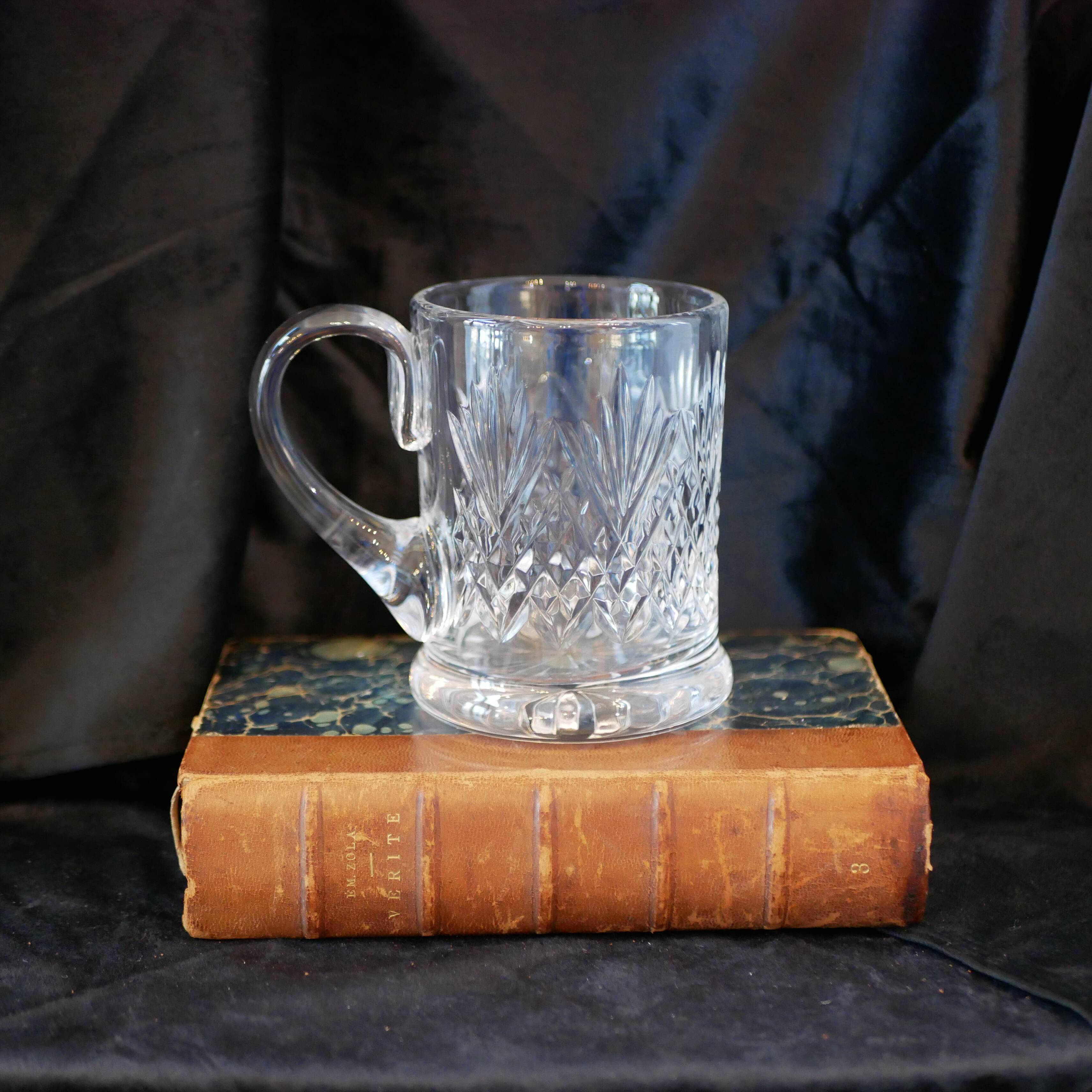 Cut glass beer mug