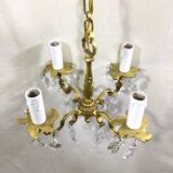 Chandelier 4 lights bronze and grapevines