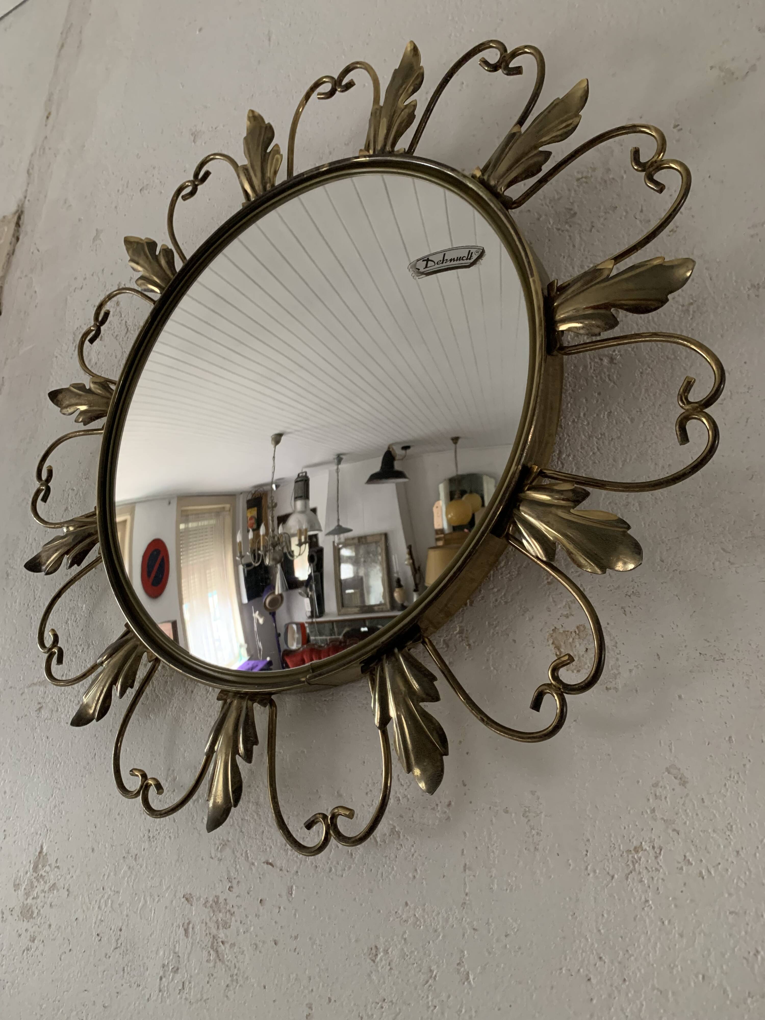 Round vintage witch mirror