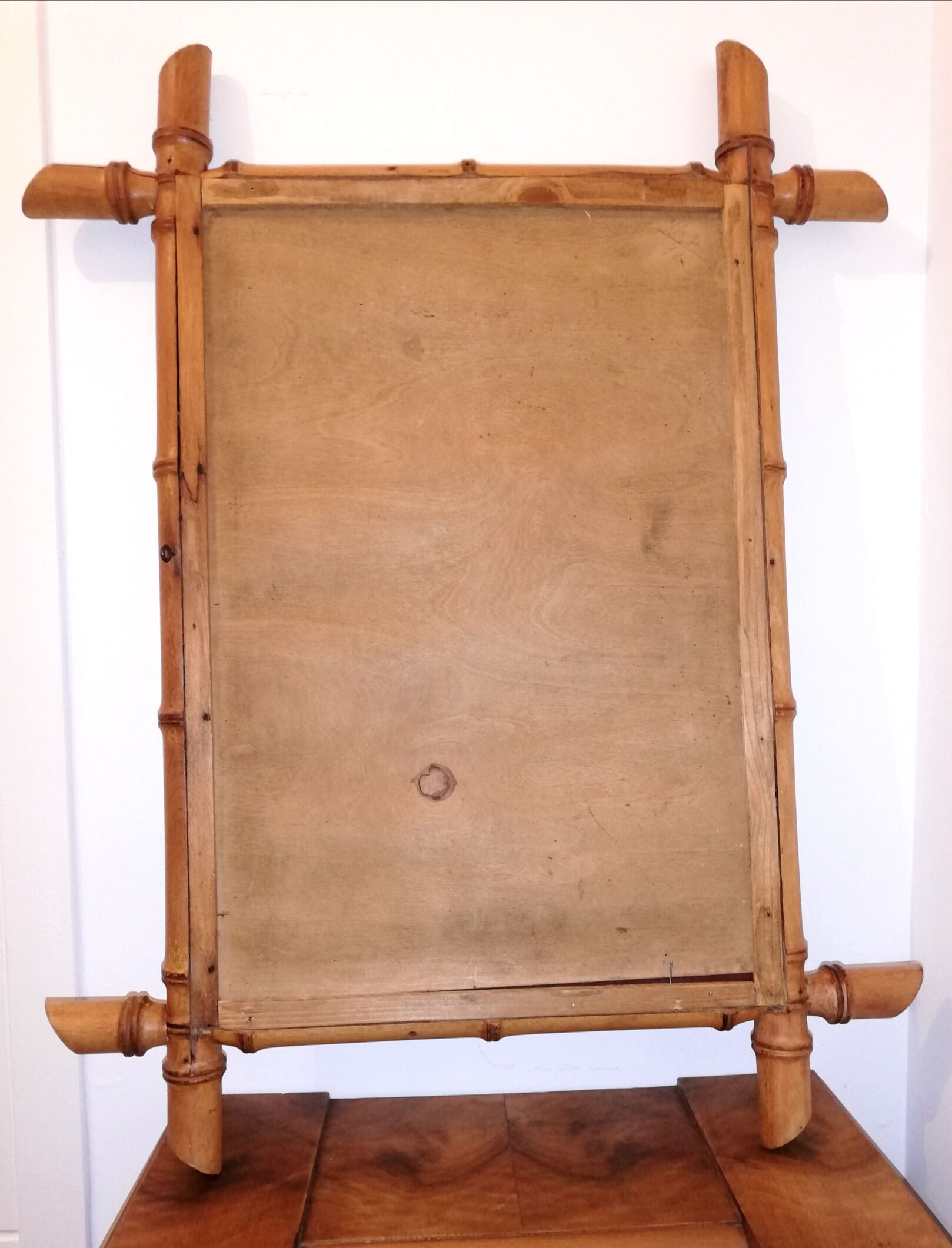 1950s bamboo mirror  48x63cm
