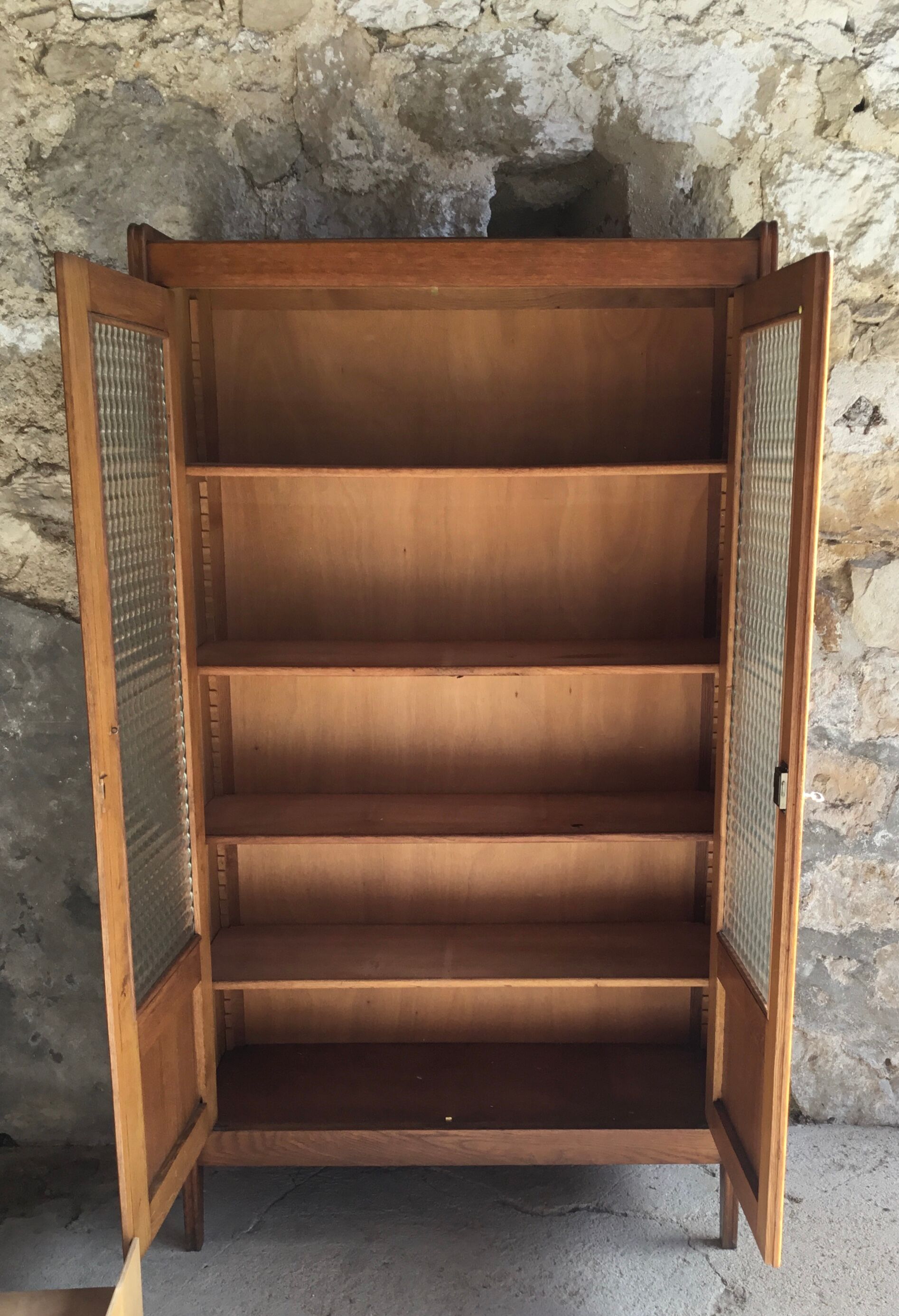 Bookcase or school glass cabinet - vintage 1960