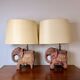 Pair of elephant lamps by Claude de Muzac (1934-2022) – Sculpted wood
