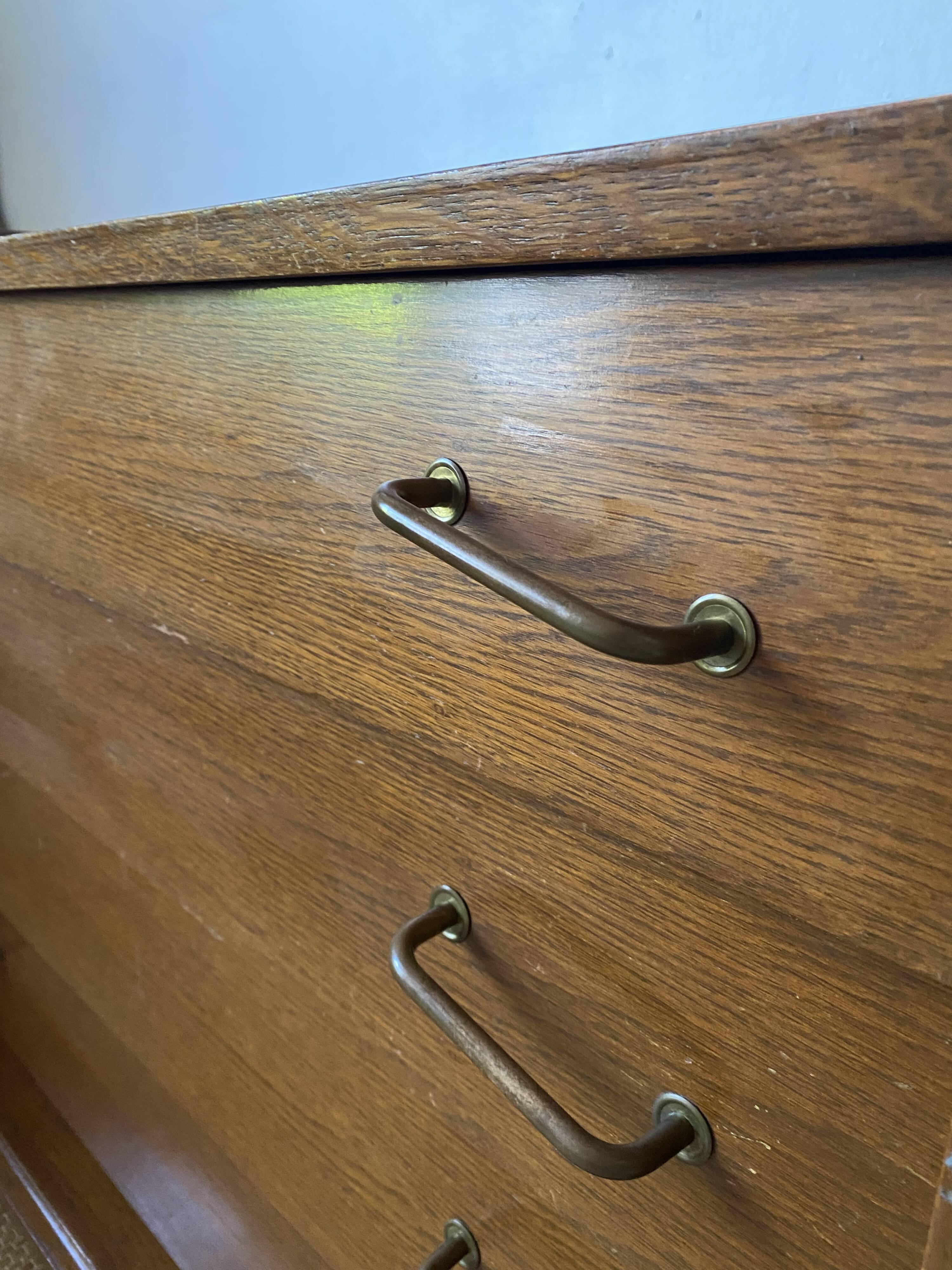 Vintage Scandinavian commode with tapered legs.