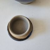 Teapot and milk jug set in glazed ceramic (cobalt blue) design