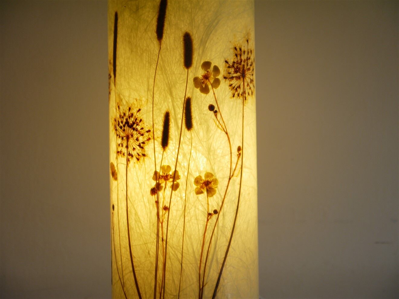 Scandinavian teak and fiberglass lamp 1970