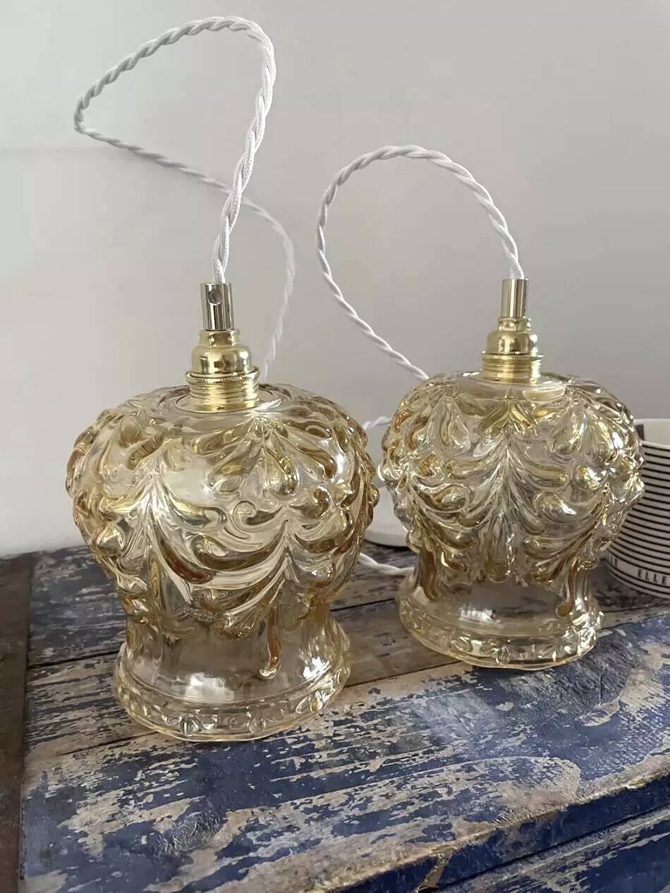 Pair of vintage pendant lights