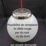 Opaline globe hanging lamp