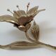 Sculptural flower solid brass ashtray 60/70s