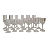 Service 18 verres à vin - flutes champagne art déco