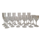 Service 18 wine glasses - art deco champagne flutes