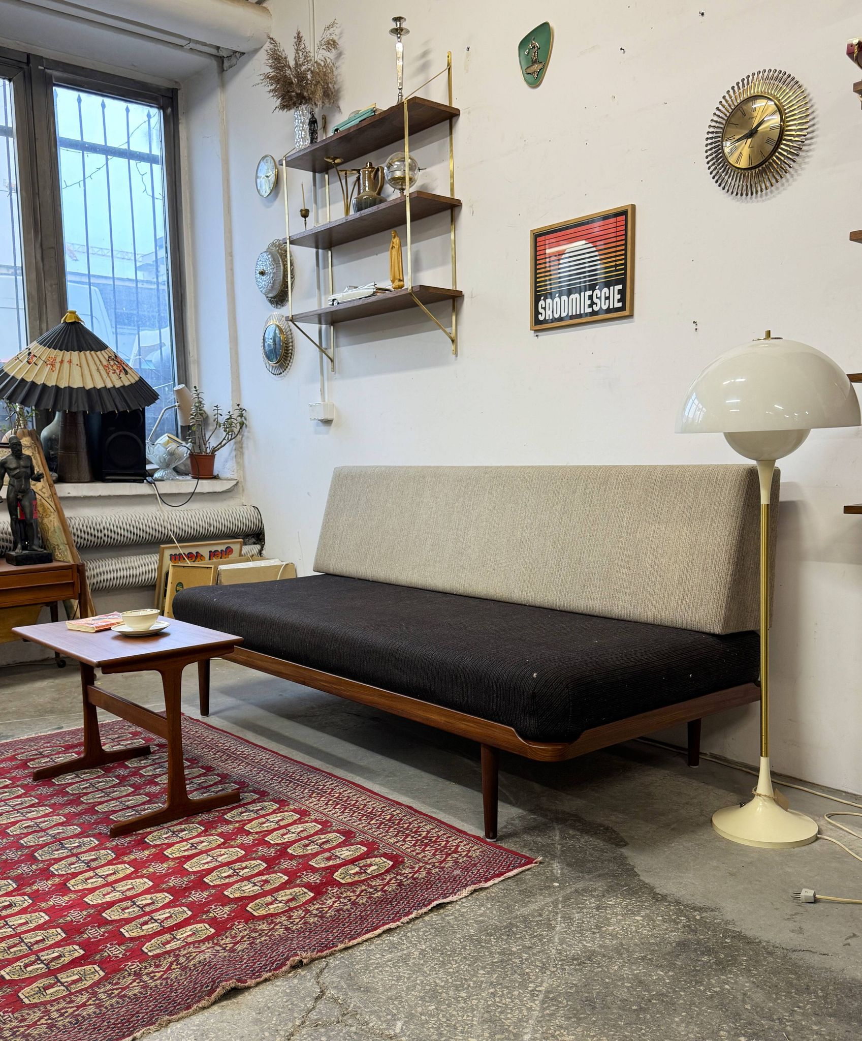 Canapé-lit en laine, Danemark années 1960/1970, milieu du siècle, vintage