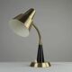 Table / Desk Lamp Model 600/5 by Gemi — Swedish Modernism in Black & Brass, 1960s