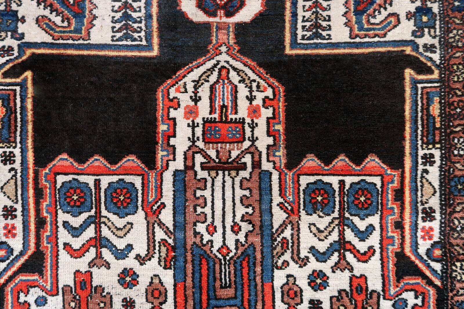 Tapis ancien fait main Malayer 123cm x 199cm - 1C999