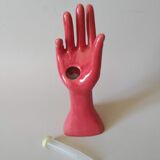 Hand baguier vase soliflore porcelain 80s