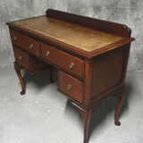 Bureau ancien en merisier et cuir vert