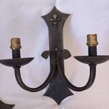 3 vintage iron wall lights/ Medieval/ Castle