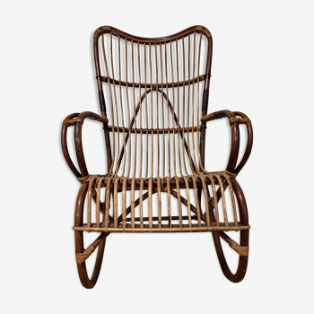 Vintage rattan chair circa 1960