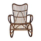 Fauteuil vintage en rotin circa 1960