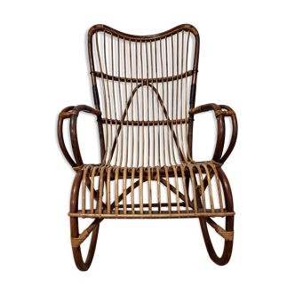 Vintage rattan chair circa 1960