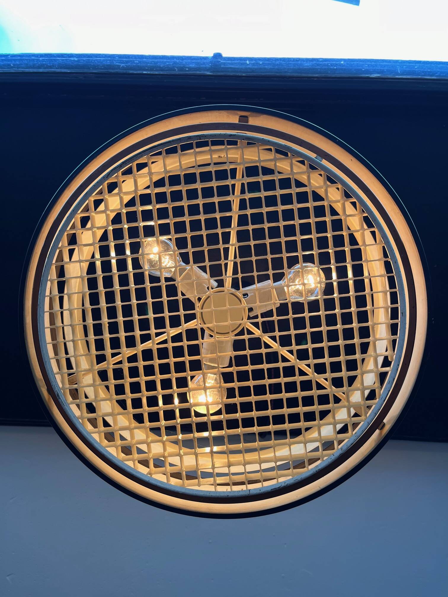 Metal pendant light from the 1950s