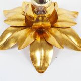 Medium sized gilded vintage florentine flush mount light