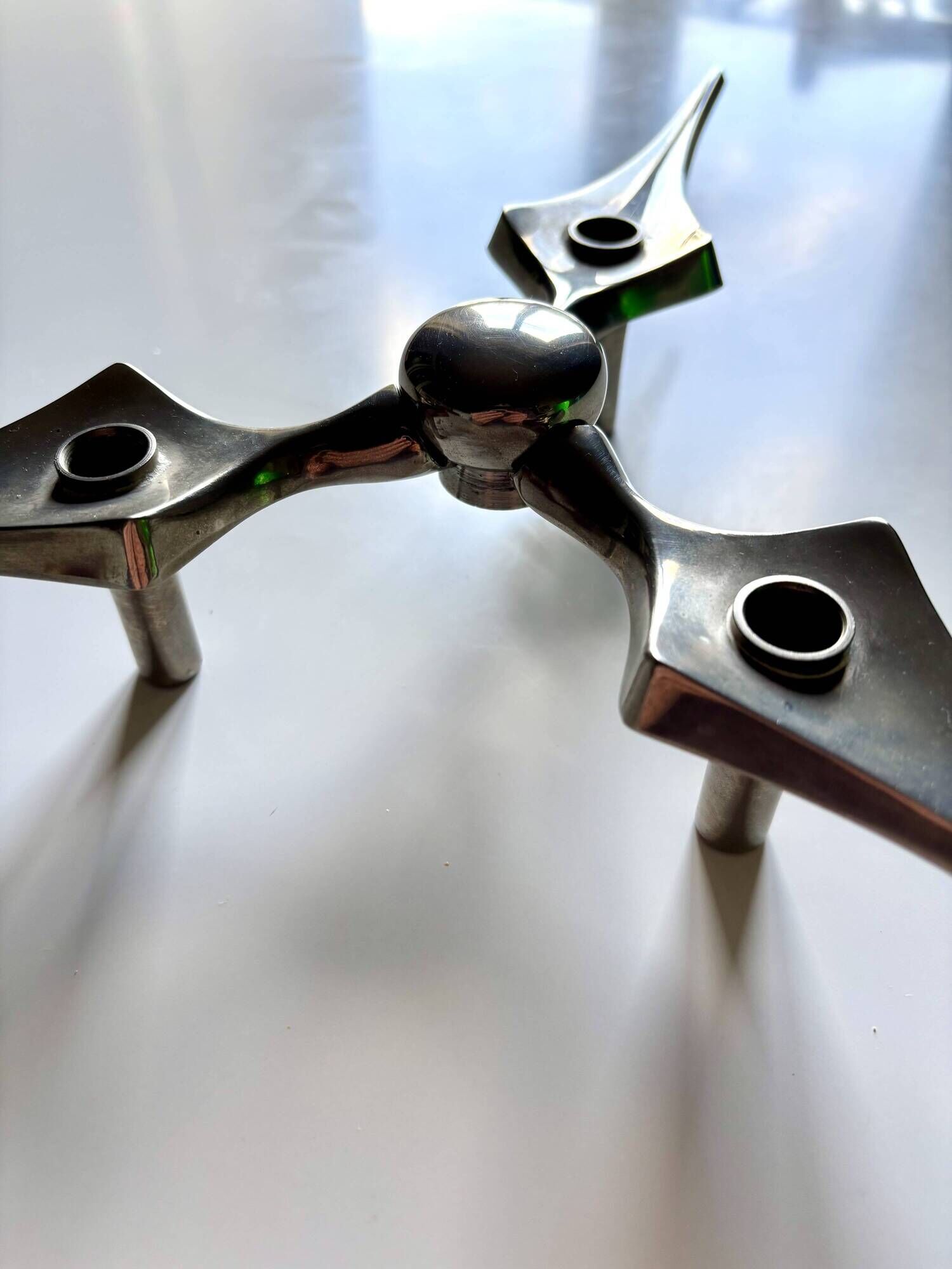 Nagel star candle holder by Fritz Nagel and Caesar Stoffi 1970 vintage