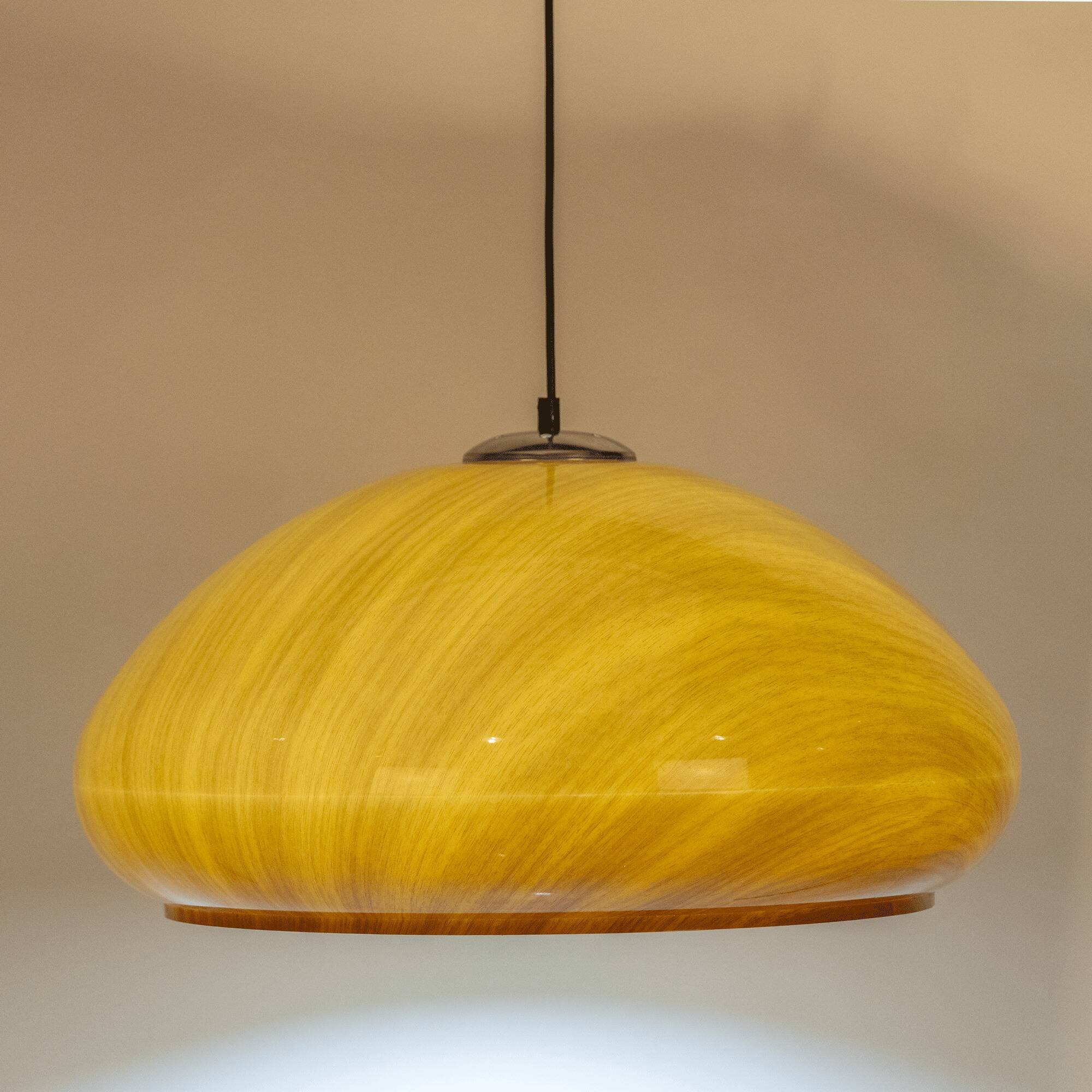Brown mushroom pendant lamp
