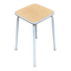 White wood and steel stool
