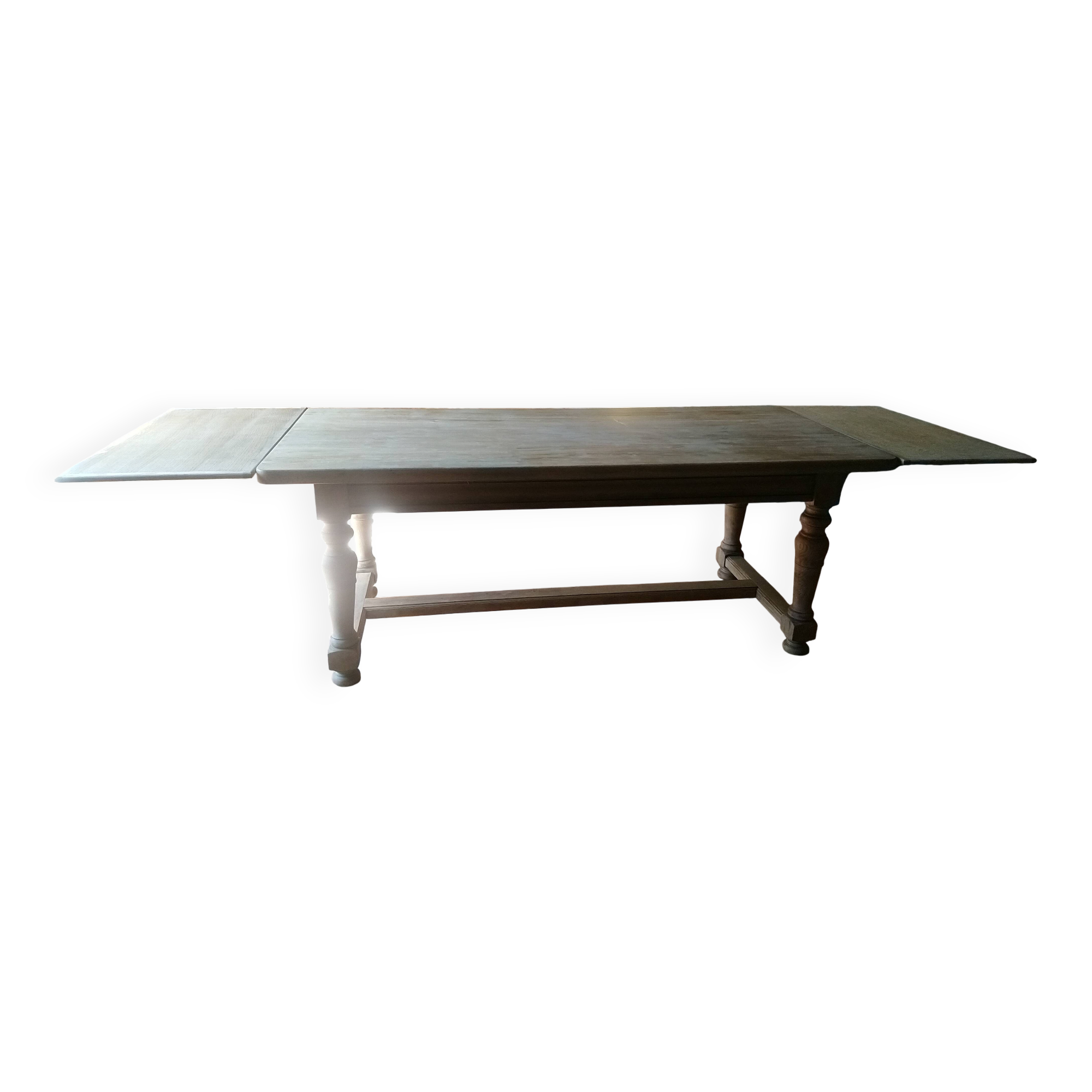 Oak farmhouse table with extensions