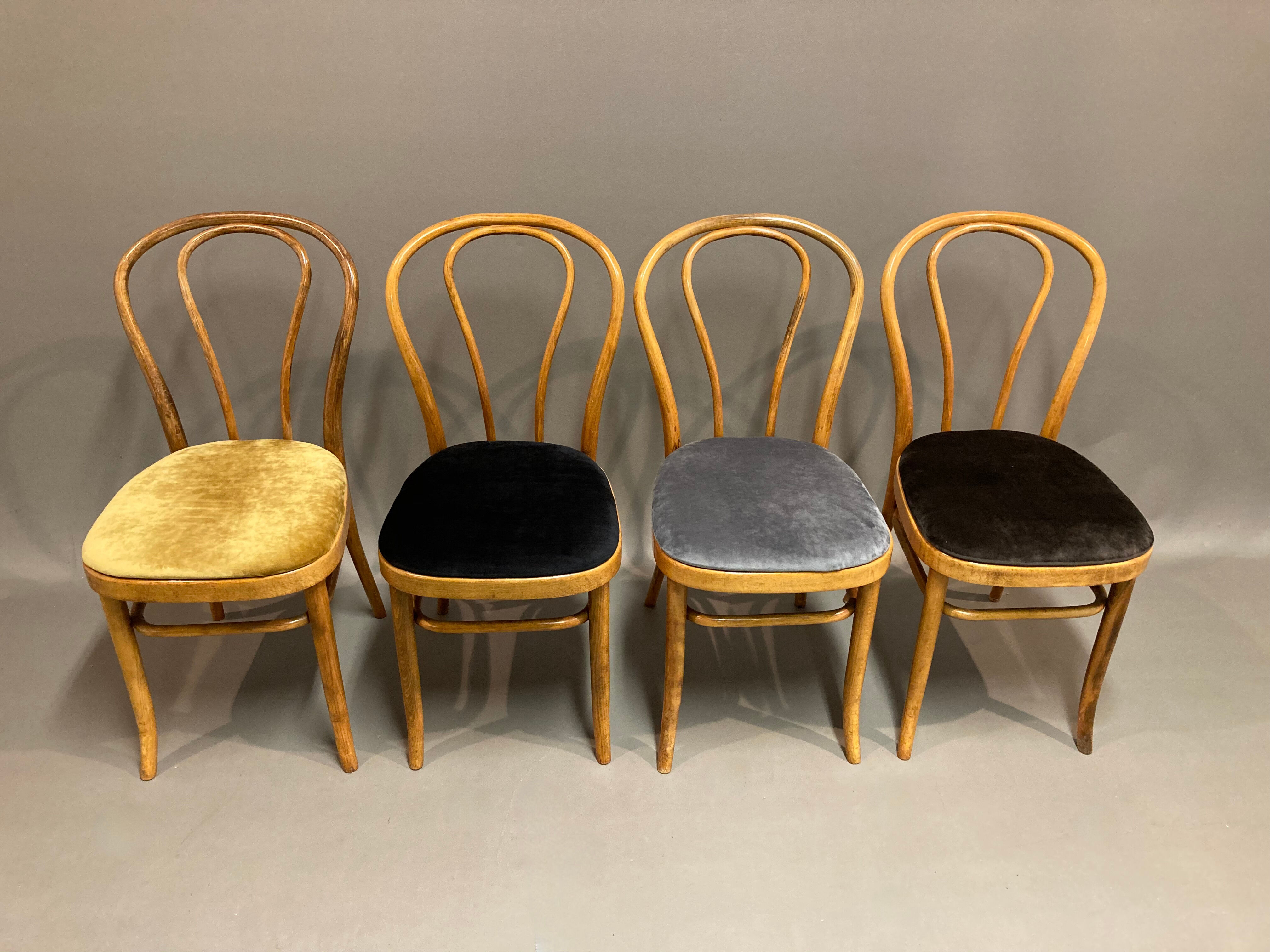 Set of 8 bistro chairs 1950