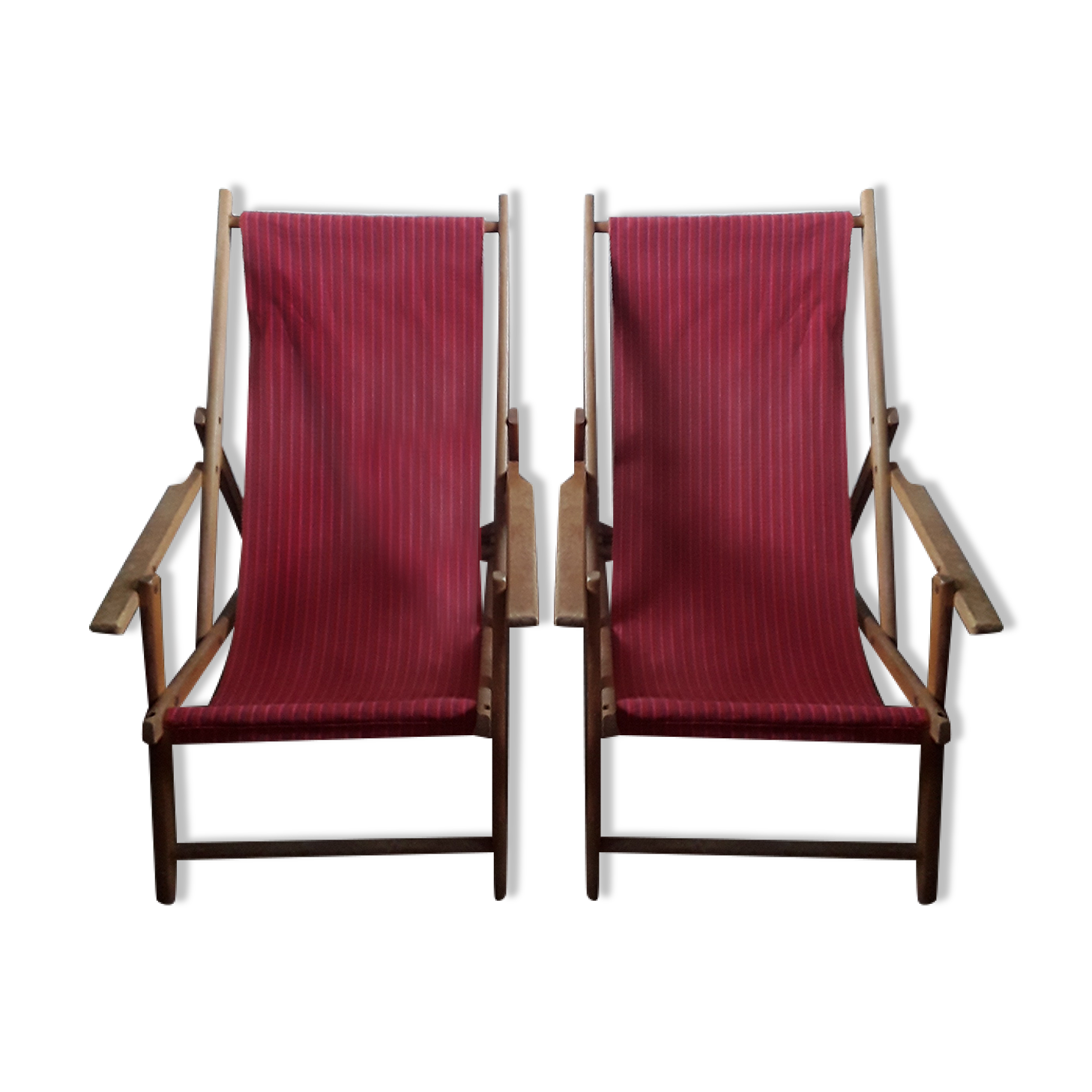 Paire de chaises longues vintages