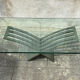 Vintage design coffee table in glass and bronze Vvv Valenti