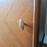 Pair of retro bedside tables with beveled legs