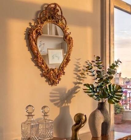 Rococo Bronze Mirror Louis XV Style