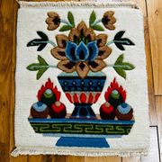 Ancient Tibetan wool rug