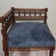 Fauteuil d'angle de style Louis XV assise velours