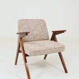 Scandinavian armchair in granola brown, mid-century modern design by Chier.