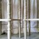 Pair of caned dessert tables