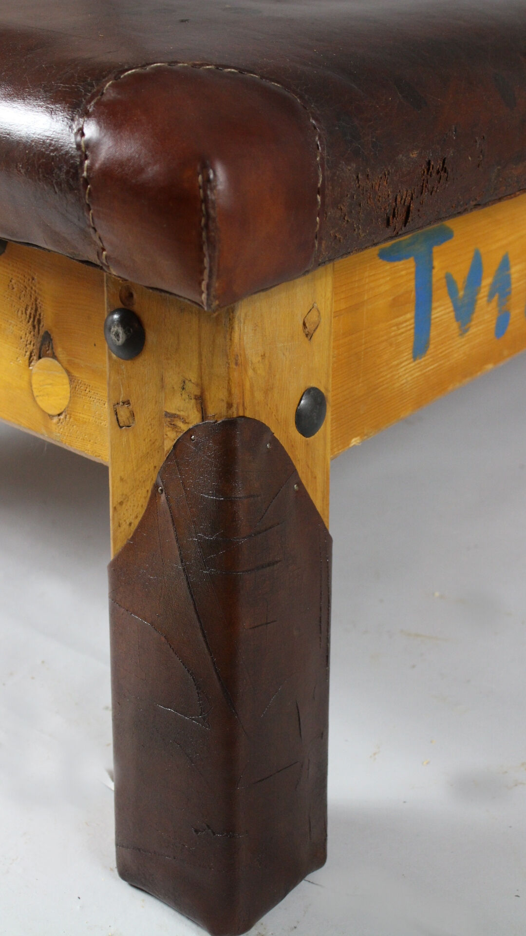 Leather gym table, 1930s