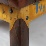 Leather gym table, 1930s