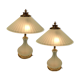 Table lamps in satinated glass, 1980