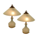 Table lamps in satinated glass, 1980