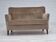 1970s, Danish 2 seater sofa, original condition, green furniture velour.