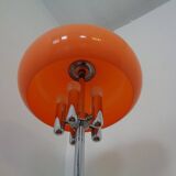 Italian orange plastic and chrome table lamp, 1960s
