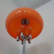 Italian orange plastic and chrome table lamp, 1960s