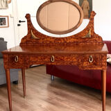 Elm burl and bronze desk