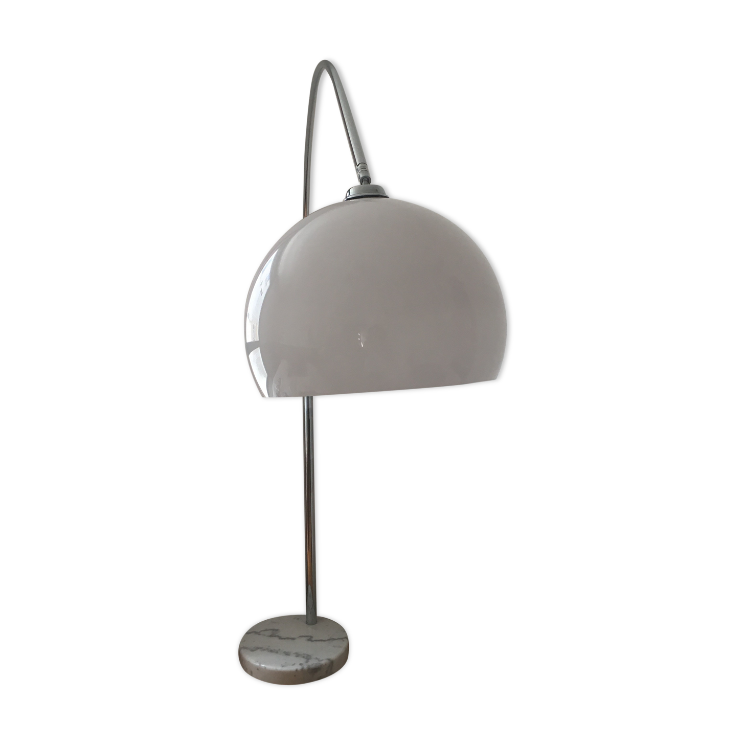 Ball lamp with marble foot